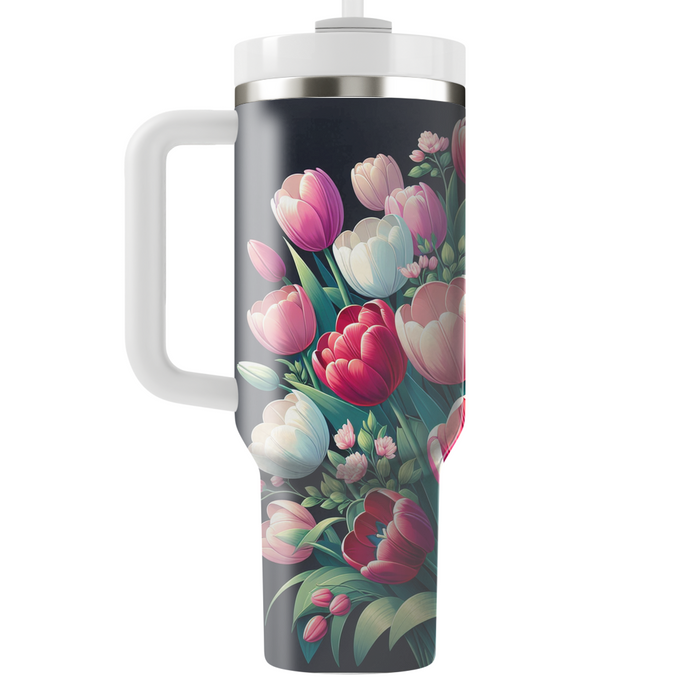 Springtime Tulip Delight Travel Tumblers