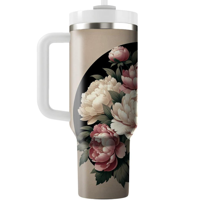 Vintage Peony Reverie  Tumbler Cups