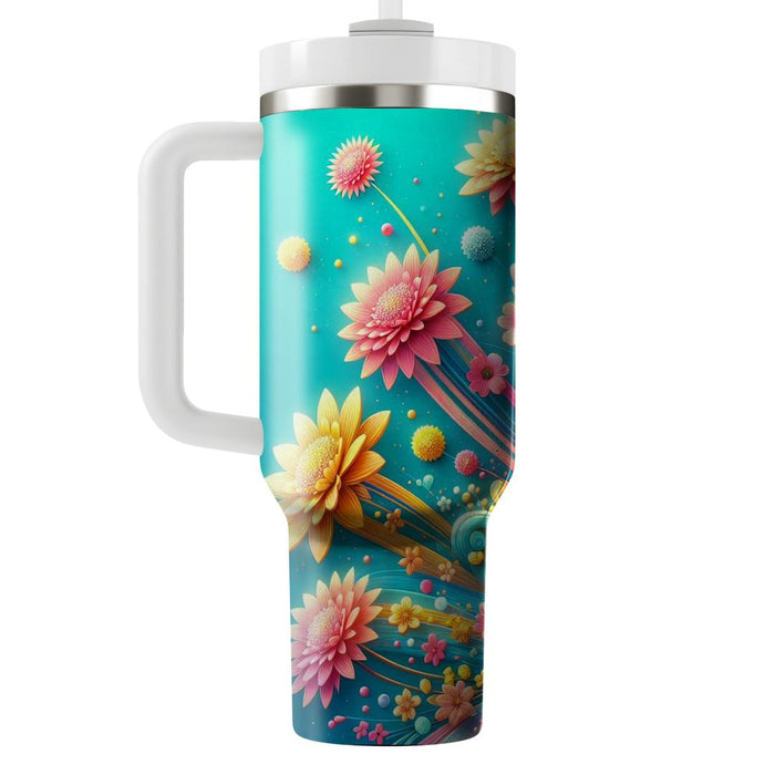 Retro Floral Fiesta  Travel Tumblers