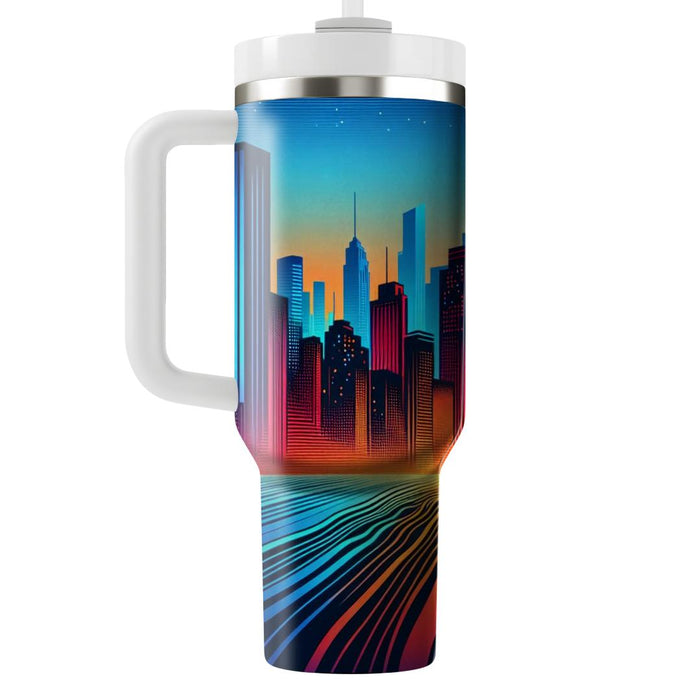 Synth City Lights  Insulated Tumblers