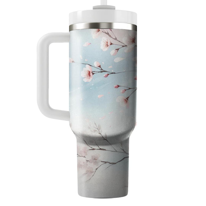 Springtime Cherry Blossom Whispers  Tumblers With Lids