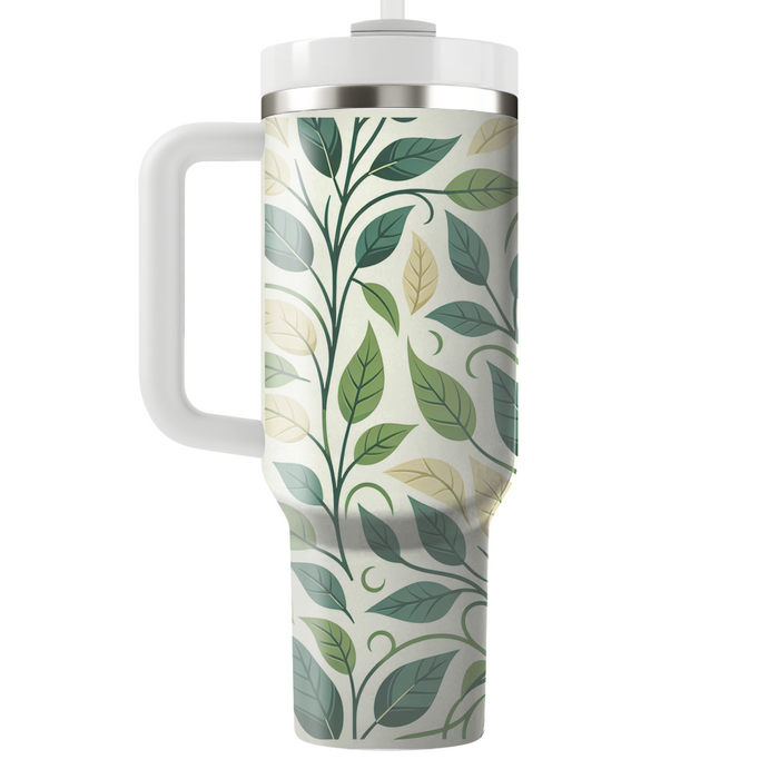 Stylized Leaf Vine Custom Tumblers