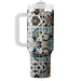 Vintage Mediterranean Mosaic  Tumbler Cups