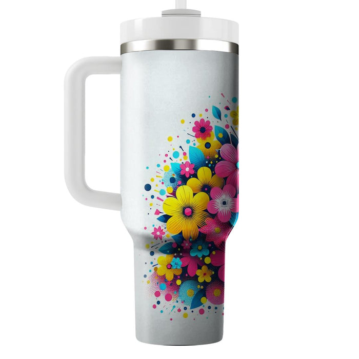 Whimsical Floral Confetti  Tumblers For Gifts