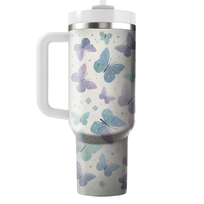 Geometric Butterfly Pattern  Travel Tumblers