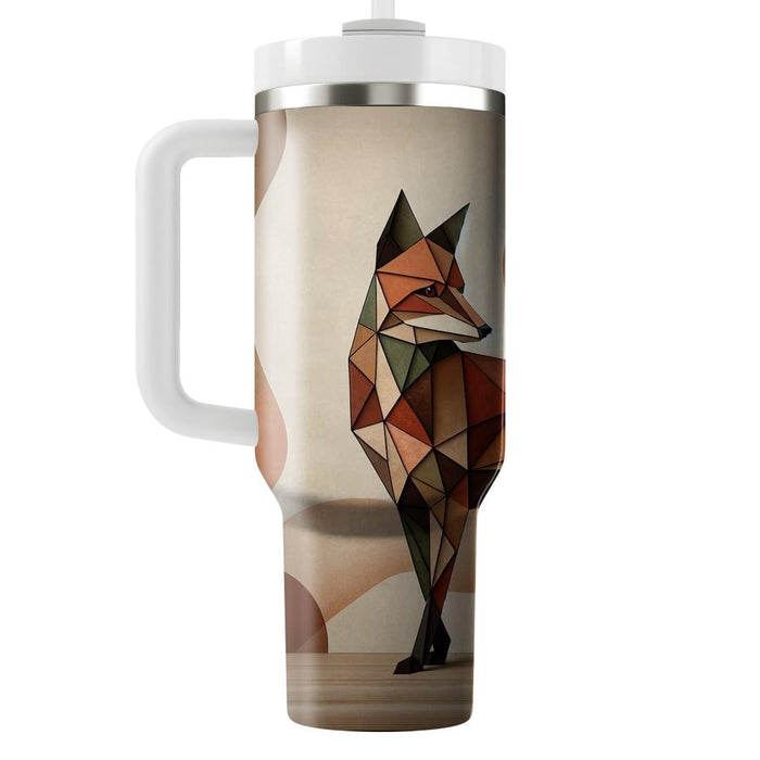 Geometric Fox Enigma  Travel Tumblers