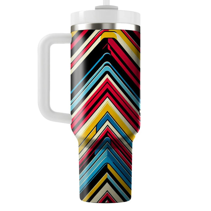 Vibrant Zigzag  Travel Tumblers