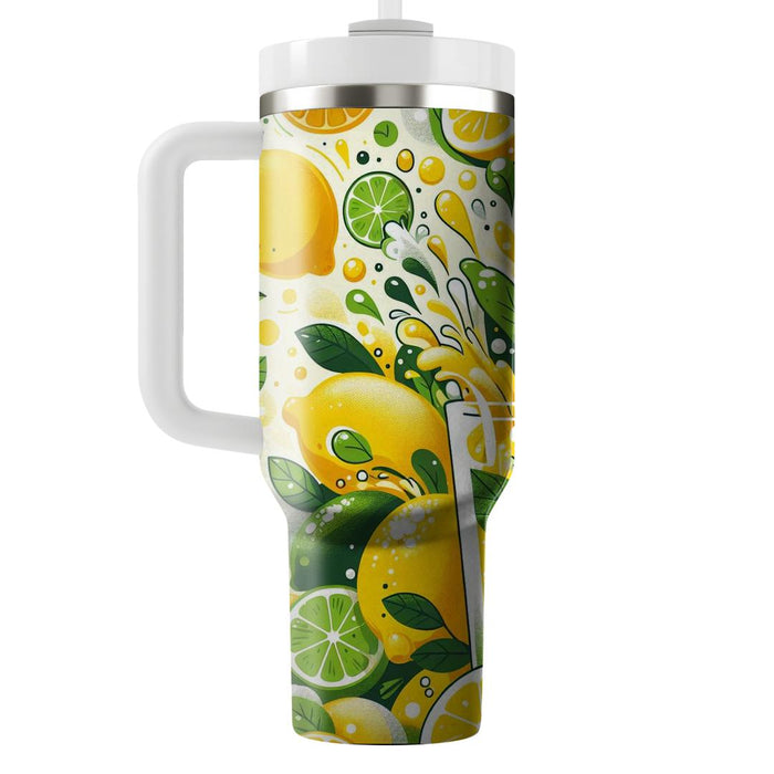 Sunny Lemonade Splash  Travel Tumblers