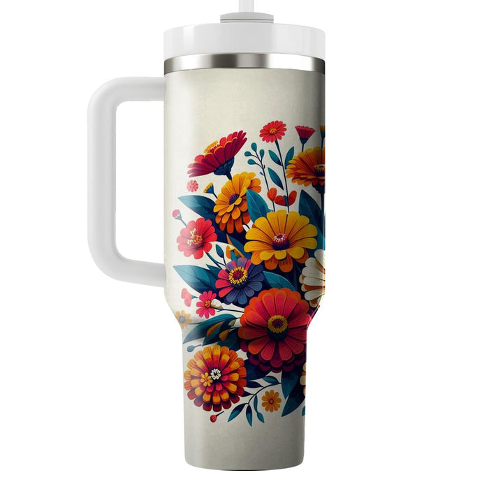 Whimsical Flower Burst  Tumblers For Gifts