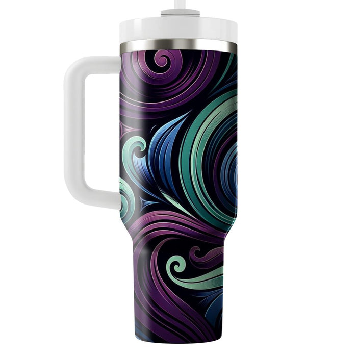 Sophisticated Abstract Swirl Pattern  Decorative Tumblers