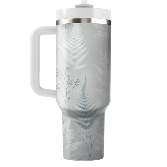 Winter Frosted Fern  Travel Tumblers