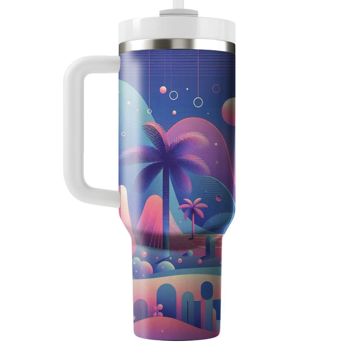 Vaporwave Paradise  Tumblers With Lids