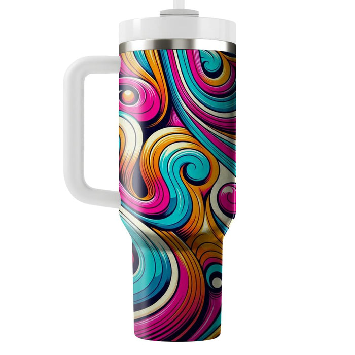 Funky Wave Patterns  Travel Tumblers