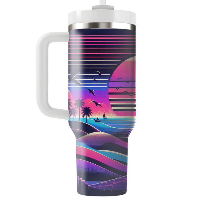 Retro Wave Paradise Insulated Tumblers