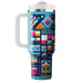 Retro Arcade Geometry  Travel Tumblers