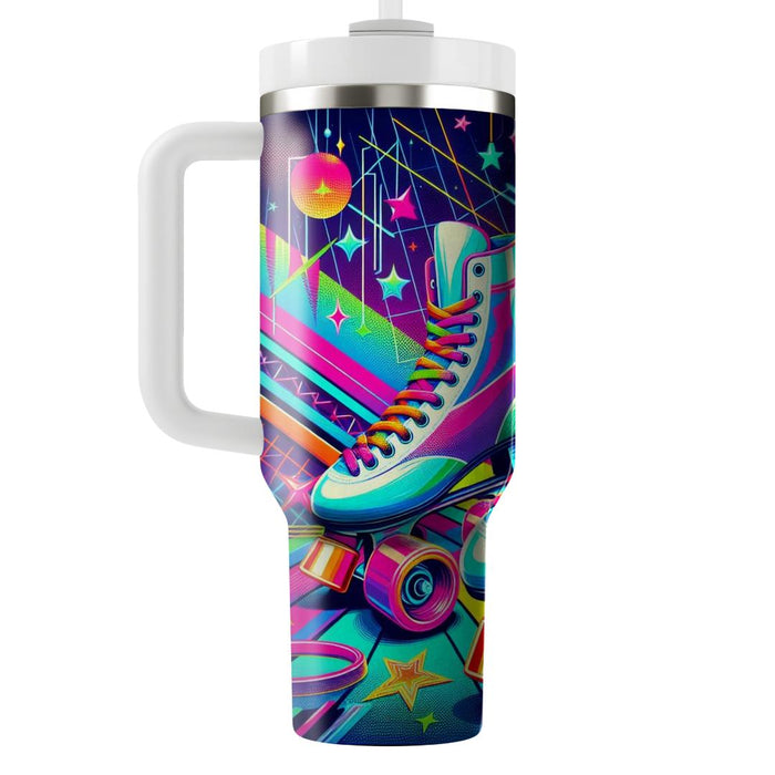 Futuristic Retro Roller Skates  Personalized Tumblers