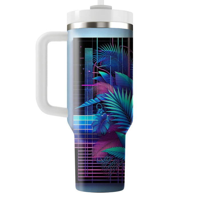 Synth Jungle Groove Travel Tumblers