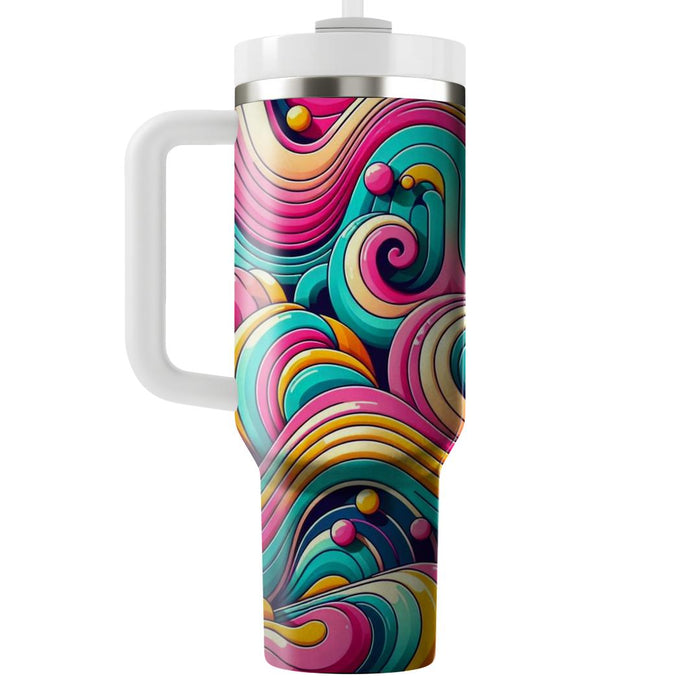 Retro Groovy Stripes  Tumbler Cups