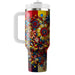 Retro Floral Mosaic  Decorative Tumblers