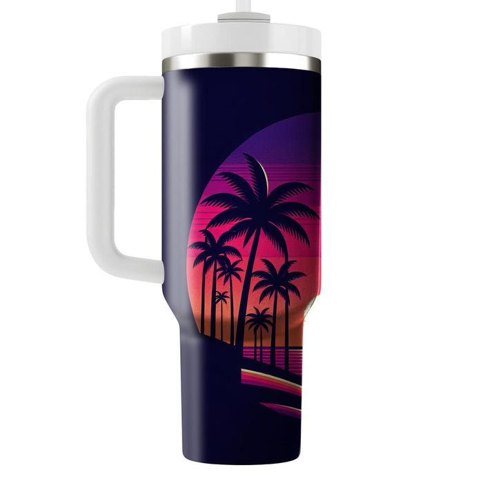 Vibrant Sunset Palms  Tumbler Cups