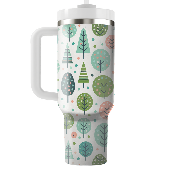 Whimsical Polka Dot Trees  Decorative Tumblers