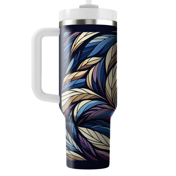 Artistic Feather Motif  Custom Tumblers