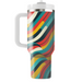 Bold And Bright Stripe Fusion  Unique Tumblers