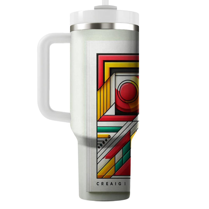 Bold Retro Color Blocks  Travel Tumblers