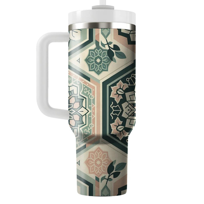 Floral Harmony Hexagon  Unique Tumblers