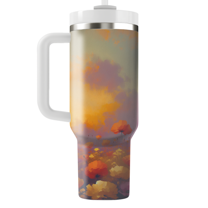 Sunset Poppy Paradise  Insulated Tumblers