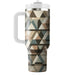 Triangular Earth Tone Symphony  Insulated Tumblers