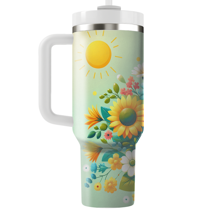 Sunny Days Floral Celebration  Custom Tumblers