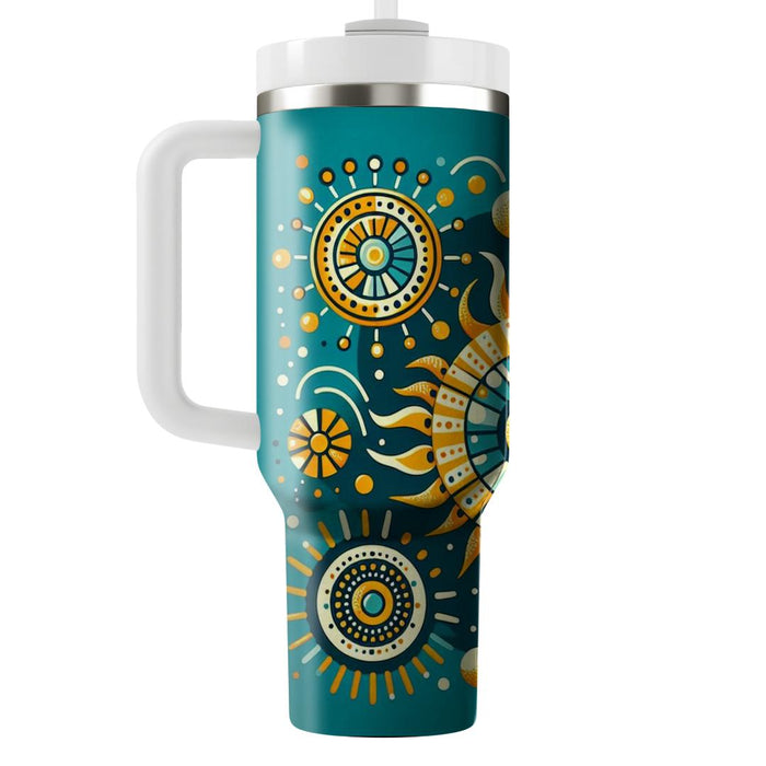 Retro Groovy Sunshine  Decorative Tumblers