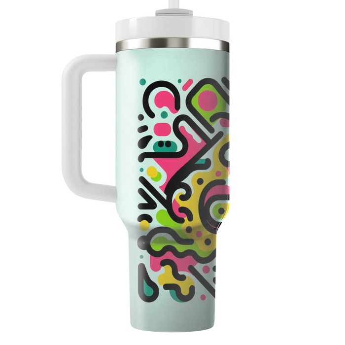 Funky Abstract Shapes Tumblers With Lids