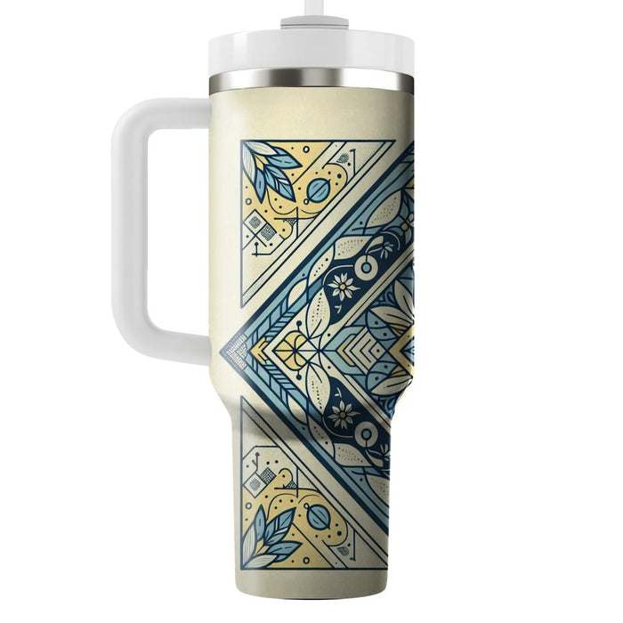 Floral Diamond Breeze  Travel Tumblers