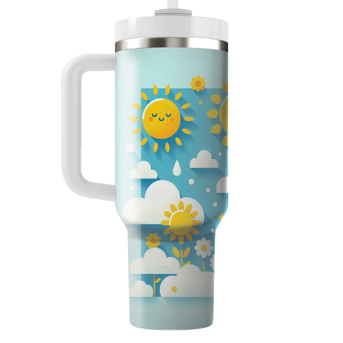 Whimsical Clouds And Sunshine  Tumblers For Gifts