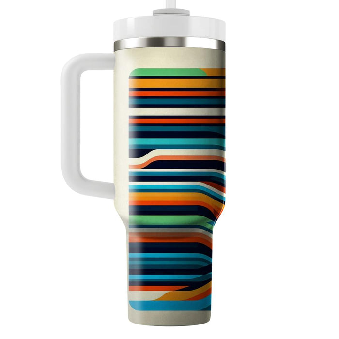 Bold Retro Lines  Tumblers With Lids