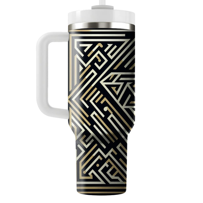 Geometric Diamond Maze  Travel Tumblers