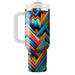 Zigzag Stripes Of Energy  Travel Tumblers