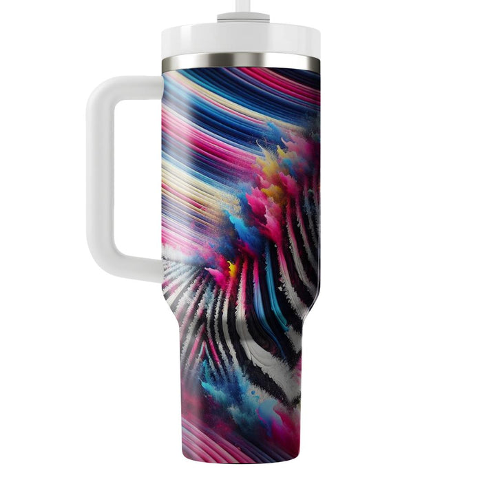 Funky Zebra Stripes  Travel Tumblers