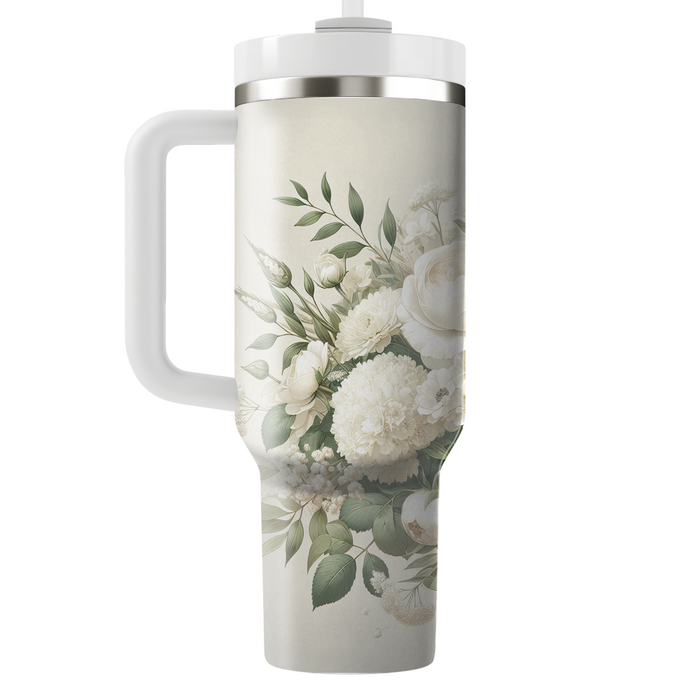 Elegant Ivory Garden Unique Tumblers