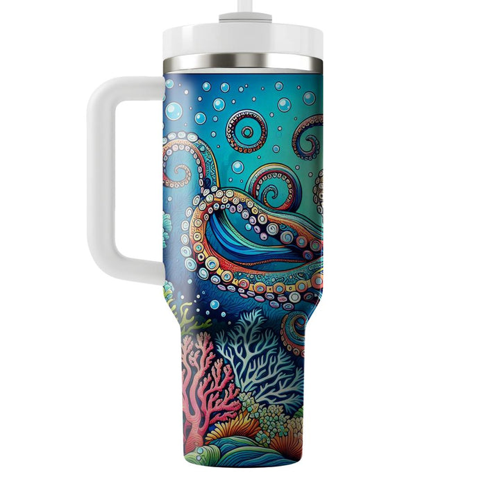 Underwater Fantasy Octopus  Personalized Tumblers