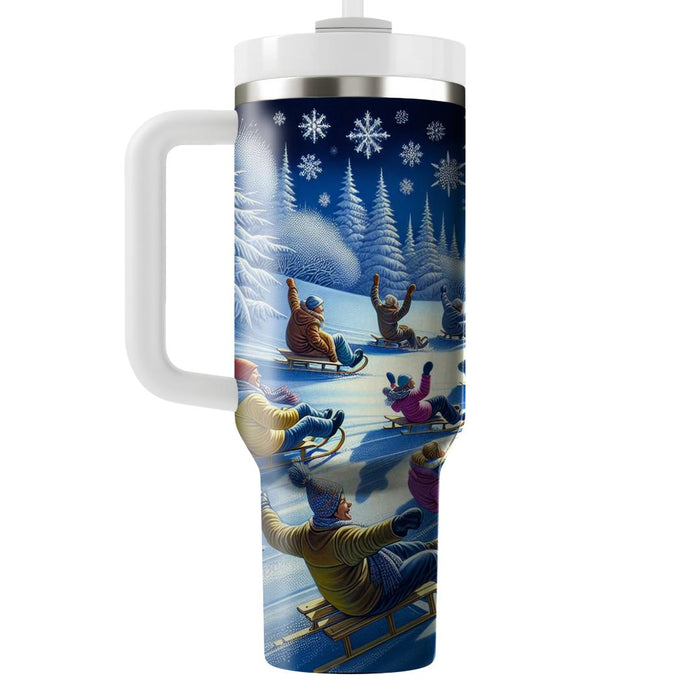 Winter Sledding Adventure  Custom Tumblers