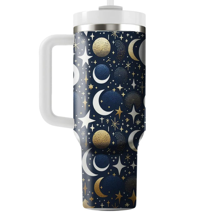 Abstract Crescent Moon Pattern  Tumblers With Lids