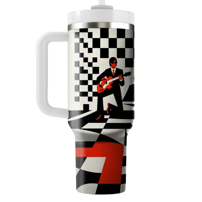 Vintage Checkerboard Fun  Tumbler Cups