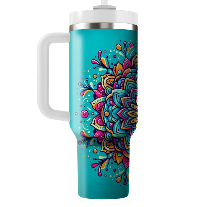 Bright Colorful Mandala  Decorative Tumblers