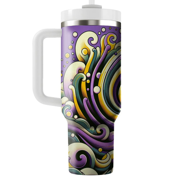 Retro Groovy Spiral  Tumbler Cups