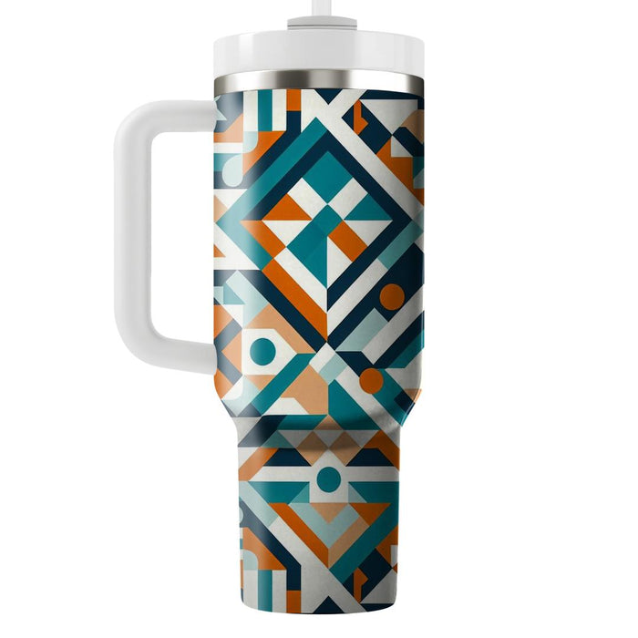 Bold Mosaic Tiles  Personalized Tumblers