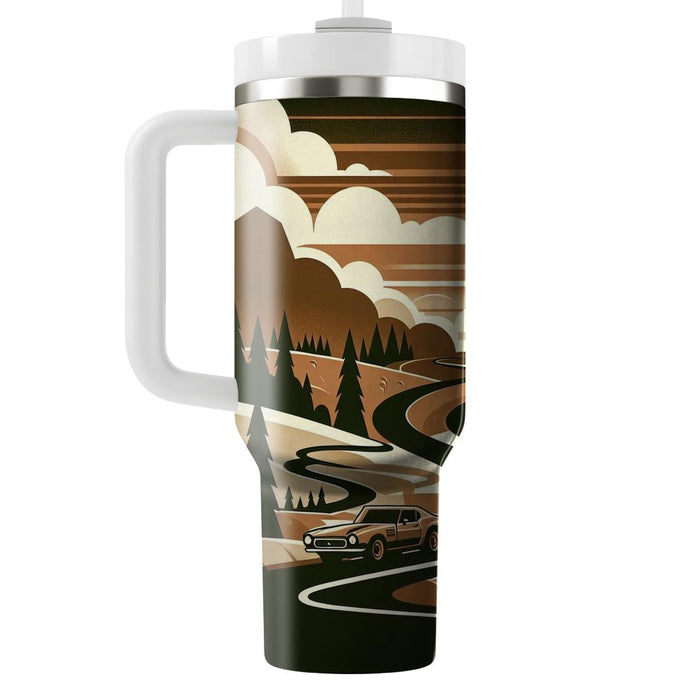 Vintage Caravanscape  Tumbler Cups