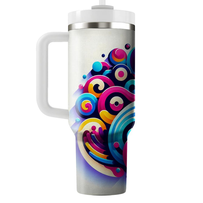 Whimsical Spirals  Custom Tumblers